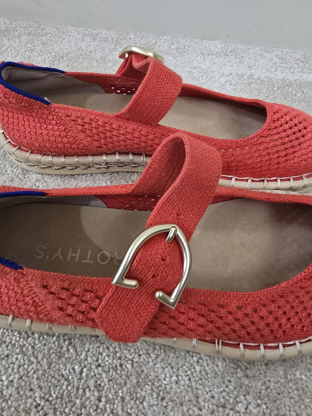 Time and Tru Elegant Red Espadrille Mary Jane Dress Shoes Women’s Size 6 - Picture 14 of 16
